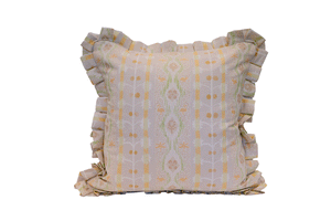 'Dragonfly Stripe, Sunny Yellow' Pleated Pillow