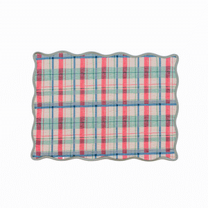 "Plaid, Coral" Placemat, Set of 4