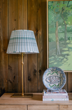 "Plaid, Neutral" Pleated Lampshade