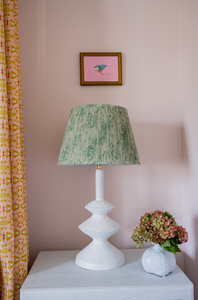 "Floral Palms, Green" Pleated Lampshade