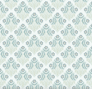 'Squiggle Bloom, Aqua' Fabric