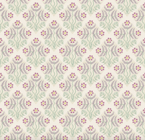 'Squiggle Bloom, Cranberry' Fabric