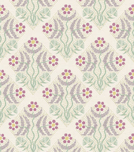 'Squiggle Bloom, Cranberry' Wallpaper