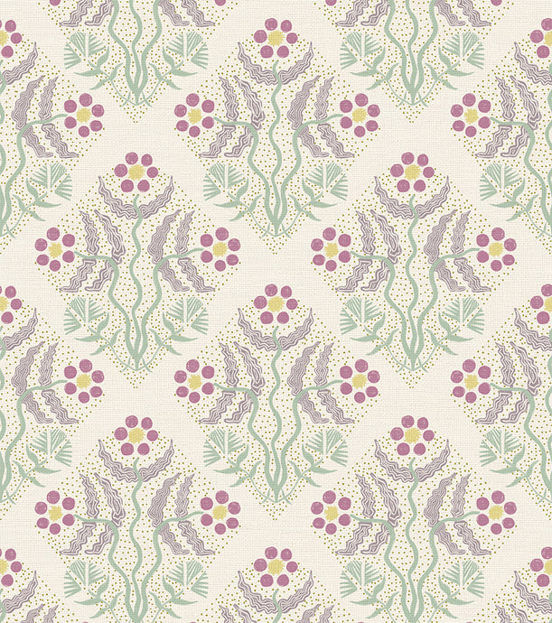 *New* 'Squiggle Bloom, Cranberry' Wallpaper