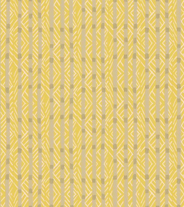 'Bow Tie Stripe, Lemon' Fabric