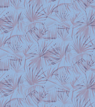 'Floral Palms, Indigo' Fabric