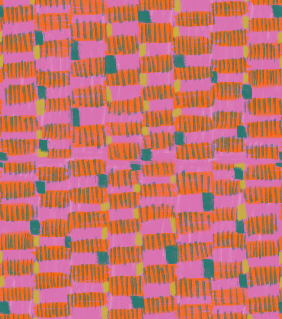 'Hashblocks, Hot Pink' Fabric