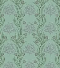 'Long Leaf Vine, Green' Fabric