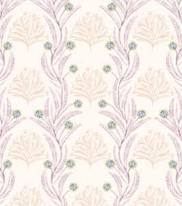 'Long Leaf Vine, Lavender' Fabric