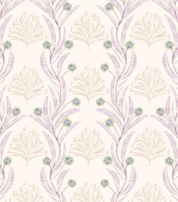 'Long Leaf Vine, Lavender' Fabric