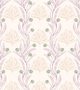 'Long Leaf Vine, Lavender' Wallpaper