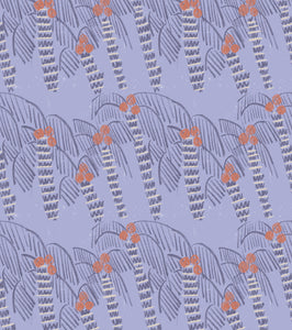 'Palm Trees, Purple Palm' Fabric