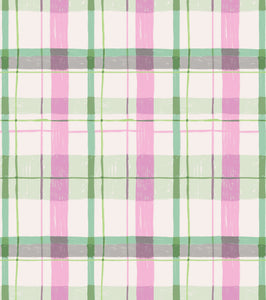 'Plaid, Cotton Candy' Fabric