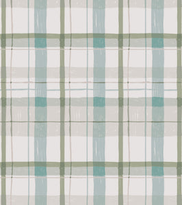 'Plaid, Neutral' Grasscloth Wallpaper