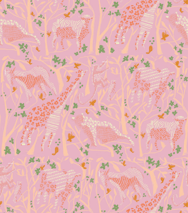 'Safari, Strawberry' Fabric