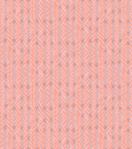 'Bow Tie Stripe, Coral' Fabric