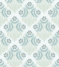 'Squiggle Bloom, Aqua' Fabric