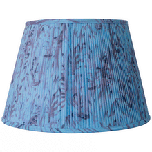 "Floral Palms, Indigo" Pleated Lampshade